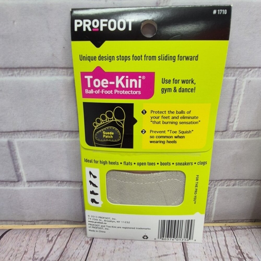 2 PACKS- PROFOOT TOE-KINI BALL OF FOOT PROTECTORS 1 PAIR 5-9 NARROW TO MEDIUM - Picture 3 of 5